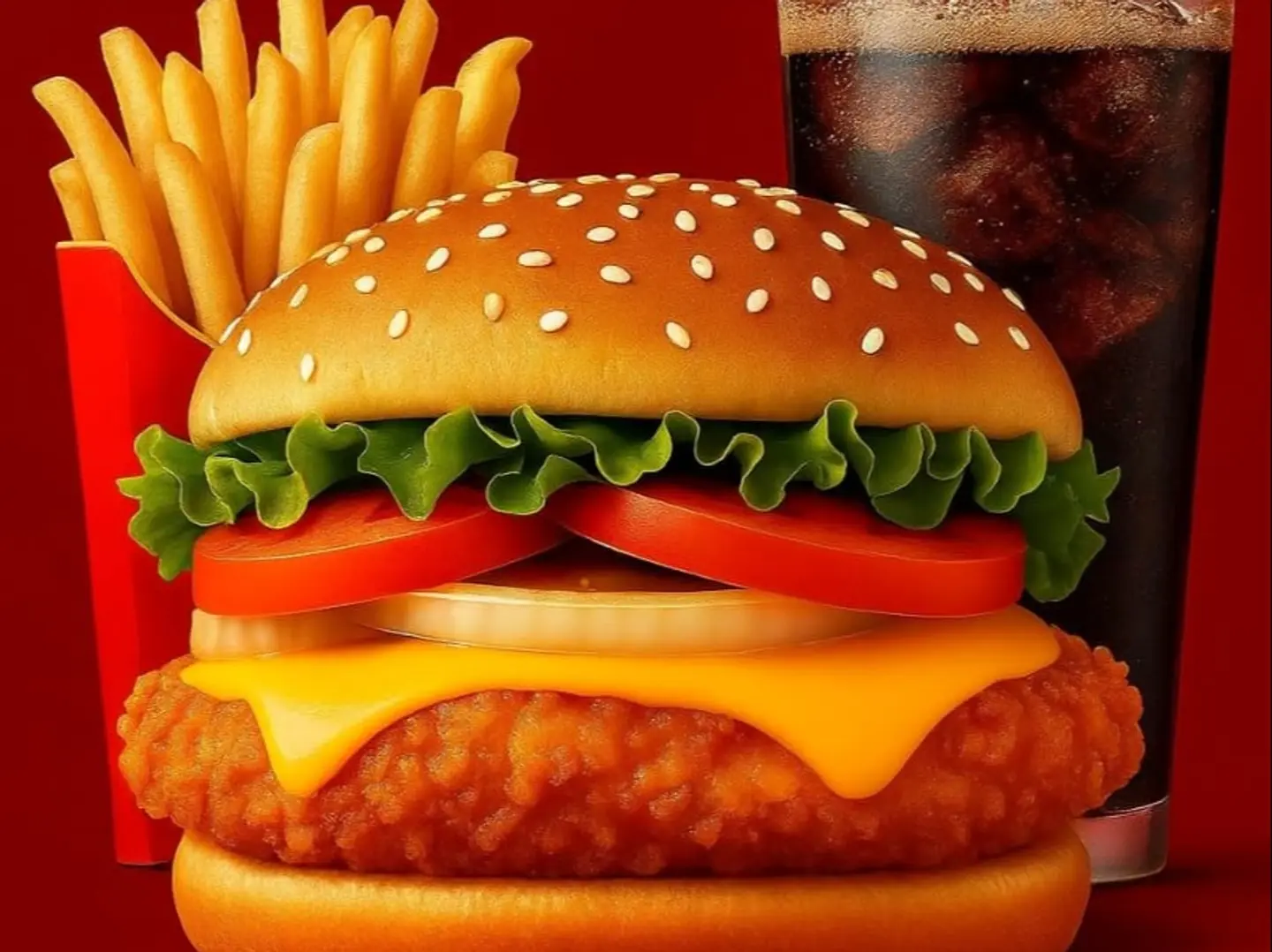 وجبة برجر دجاج