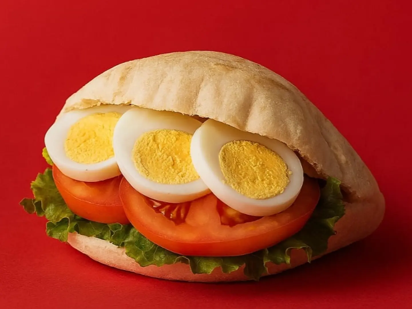 ساندوتش بيض مسلوق بالخبز العربي
