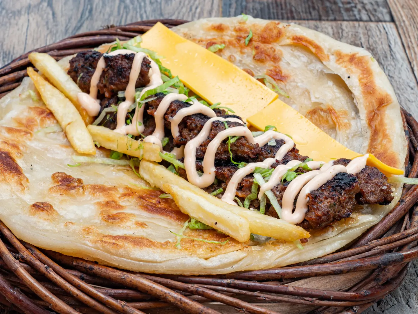 خبز الشباتي وكبد الغنم