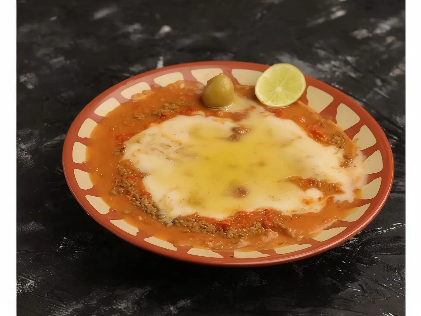 صحن فول بالزيت حار