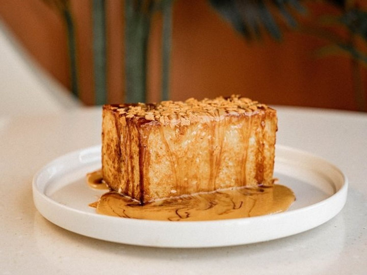 Cream Filled Caramel French Toast