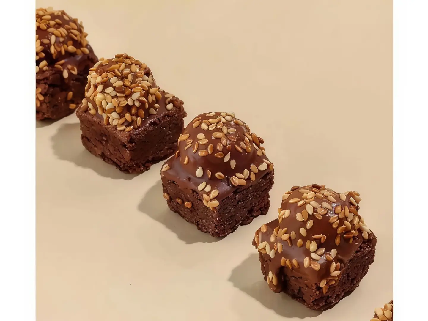 Sesame Brownie Bites