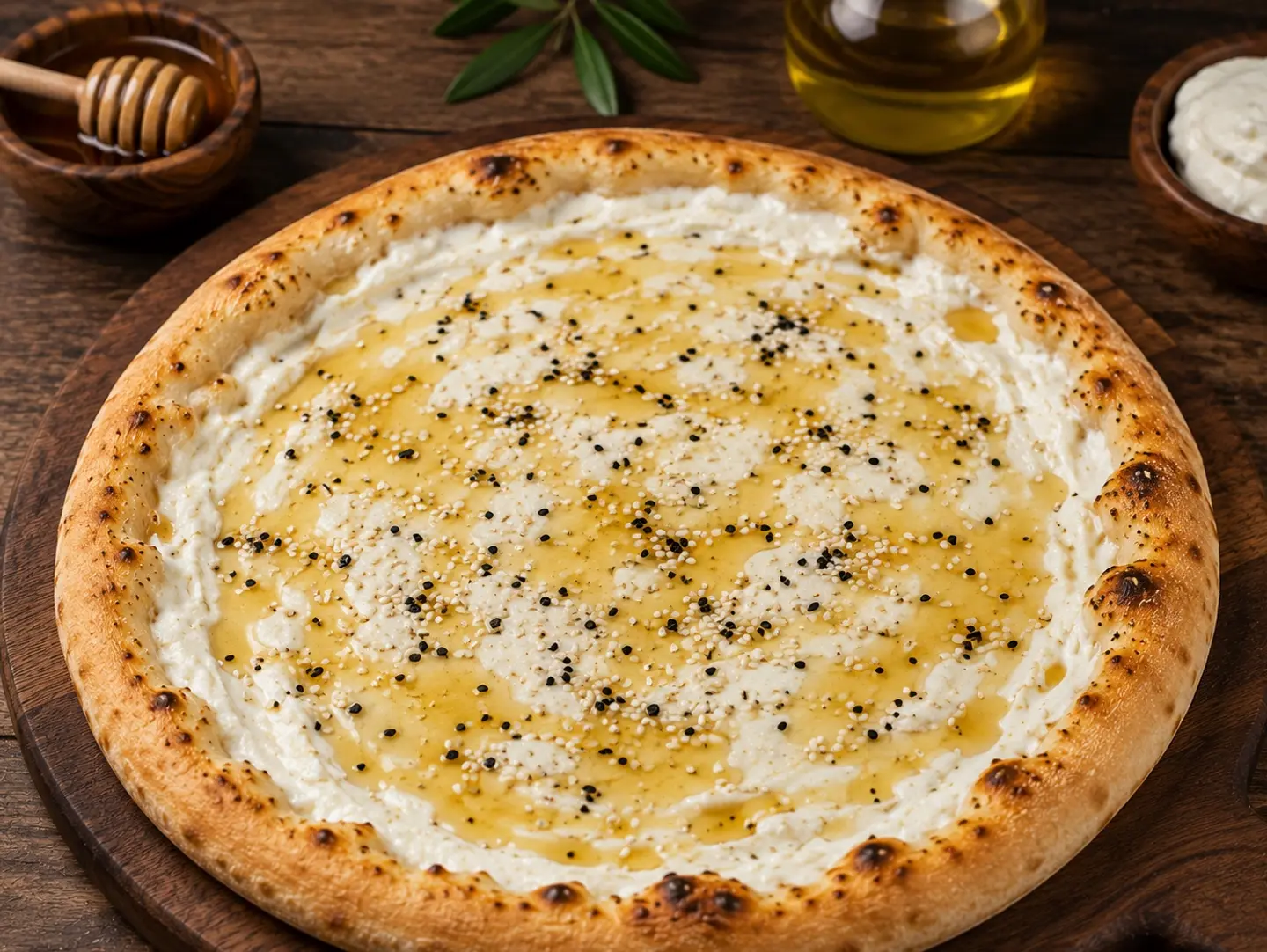 Labneh Honey Manakish