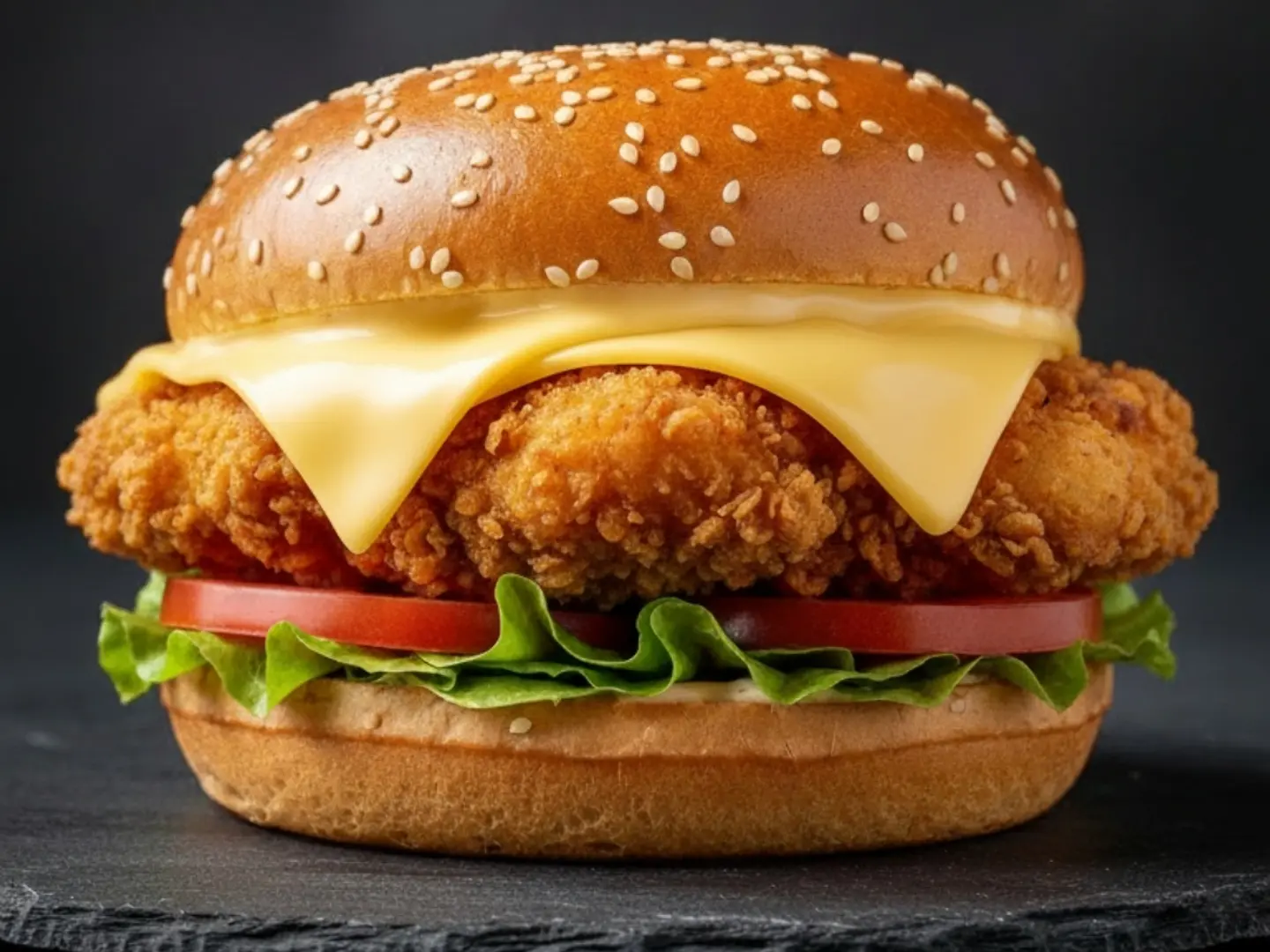 Fried Noon Burger Without Meal