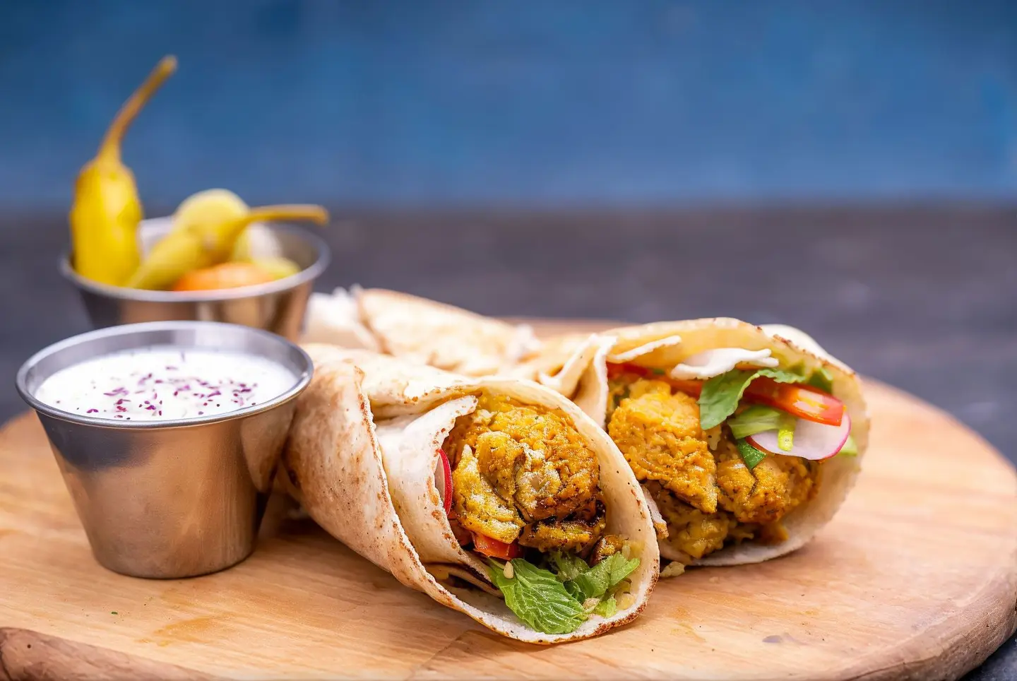 Falafel Sandwich Arabic Bread With Eggs
