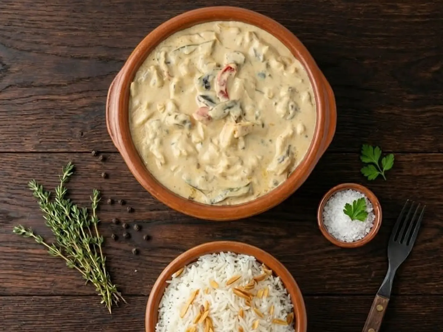 C Hicken Stragonof With Rice