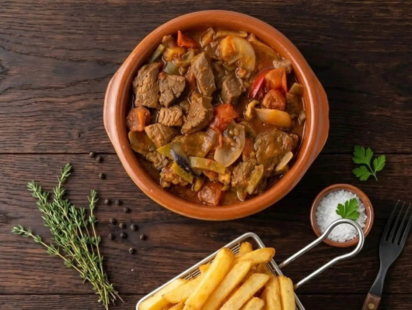 Beef Fakhara With Frensh Fries