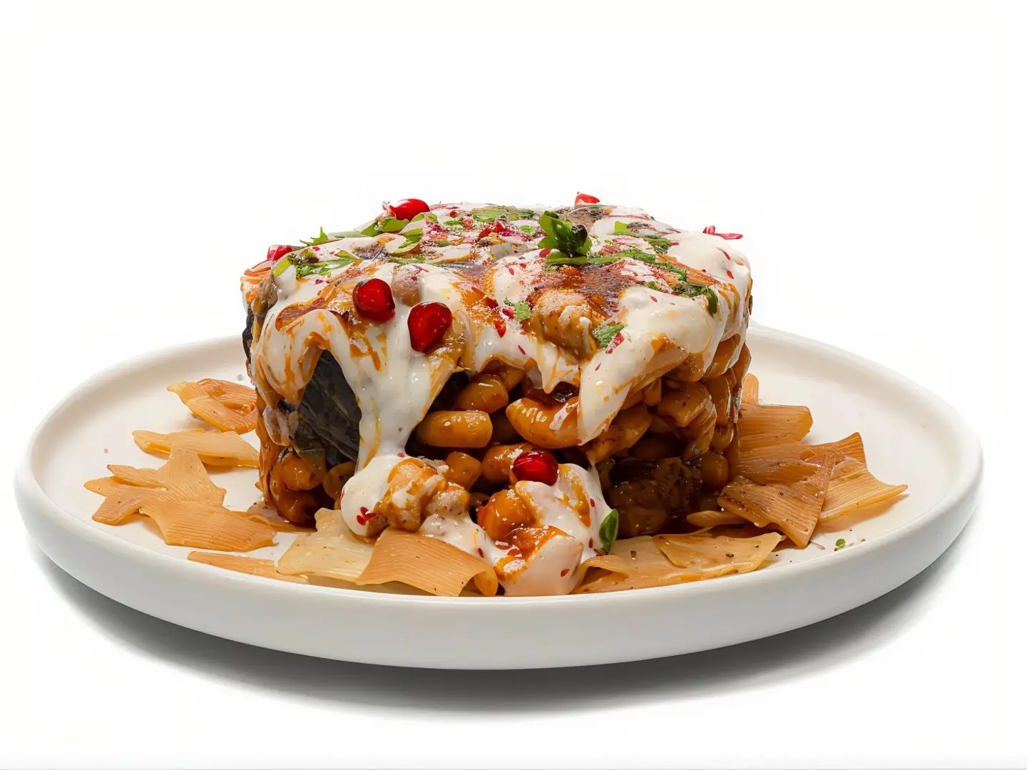 Eggplant Pasta Fatteh