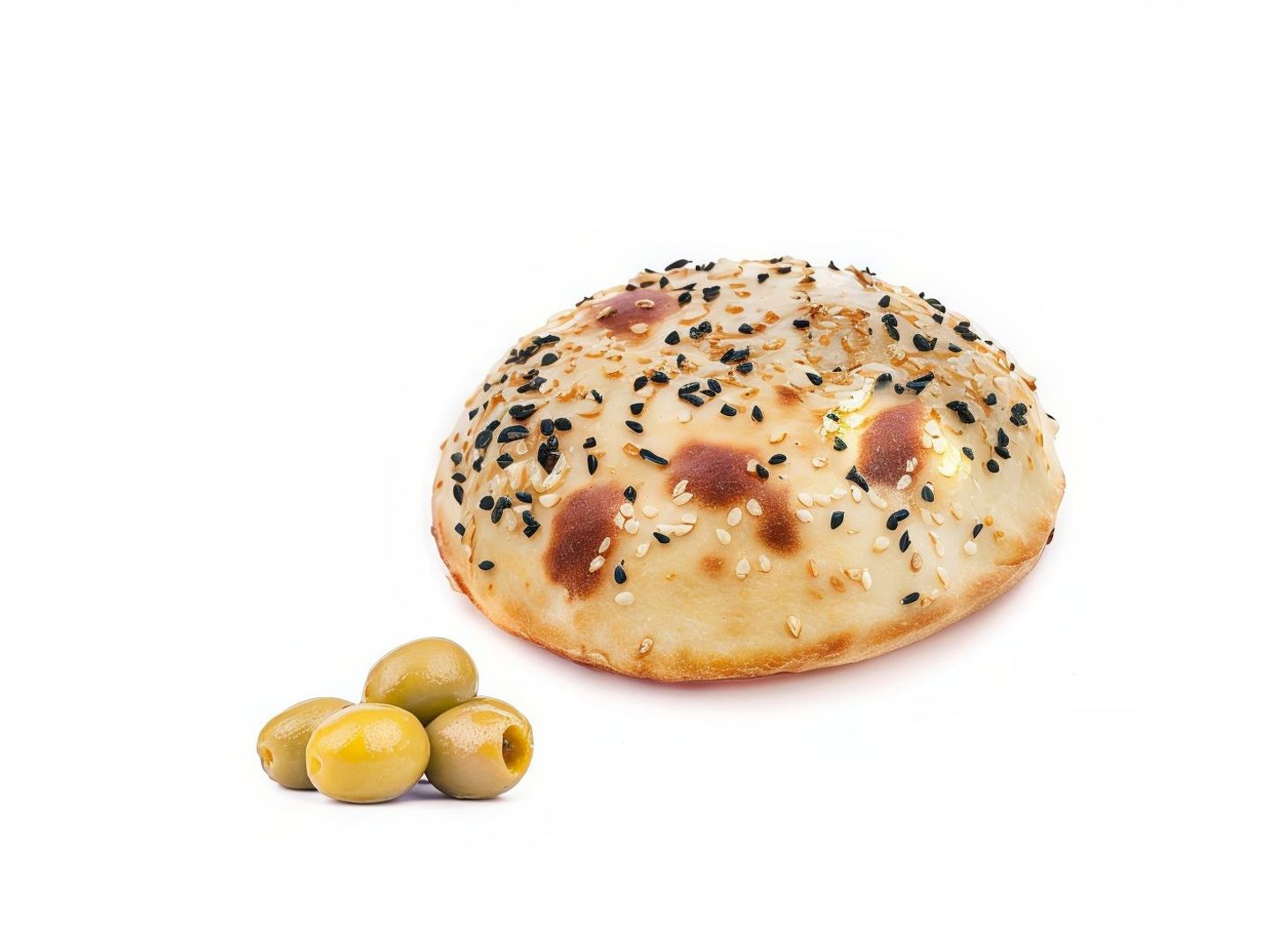 ساندوتش مدور لبنة زيتون