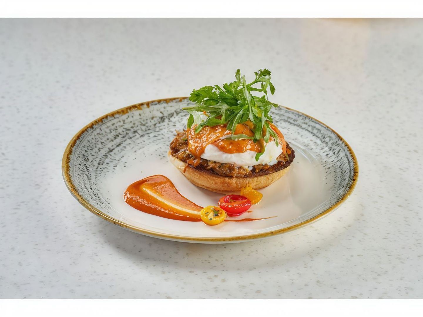 Spiced Meat And Harissa Benedict
