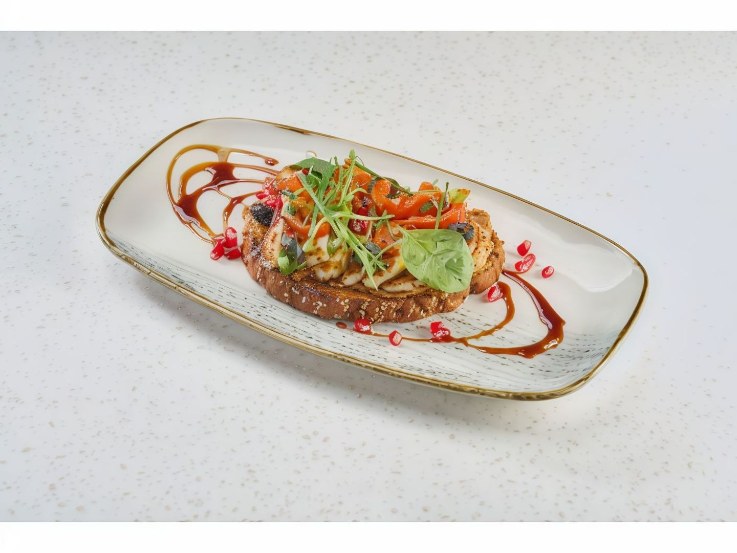 Halloumi And Muhammara Toast