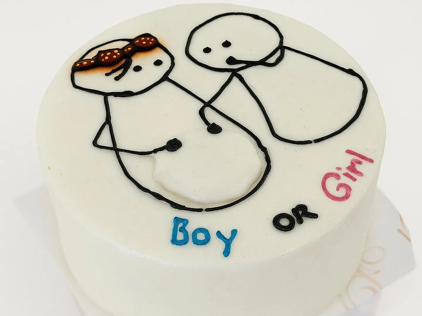 كعكة كشف جنس المولود - 3 أحجام صغيرة