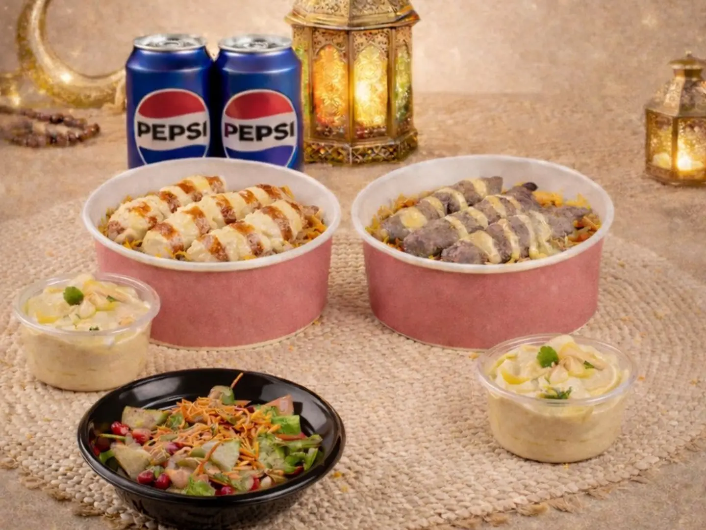 وجبة رمضان (كباب لحم كباب دجاج)