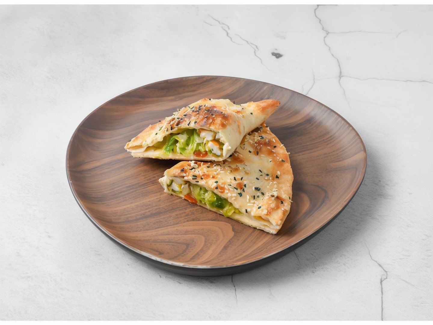 Chicken With Cheese Slices Pie
