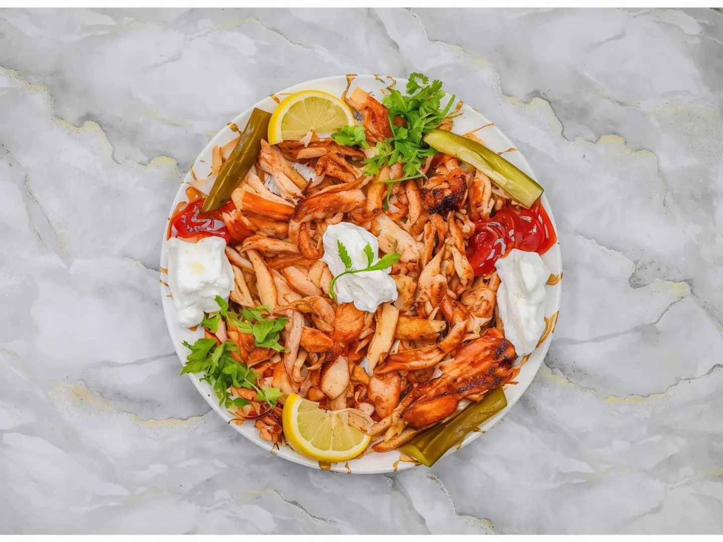 Large Shredded Shawarma Plate