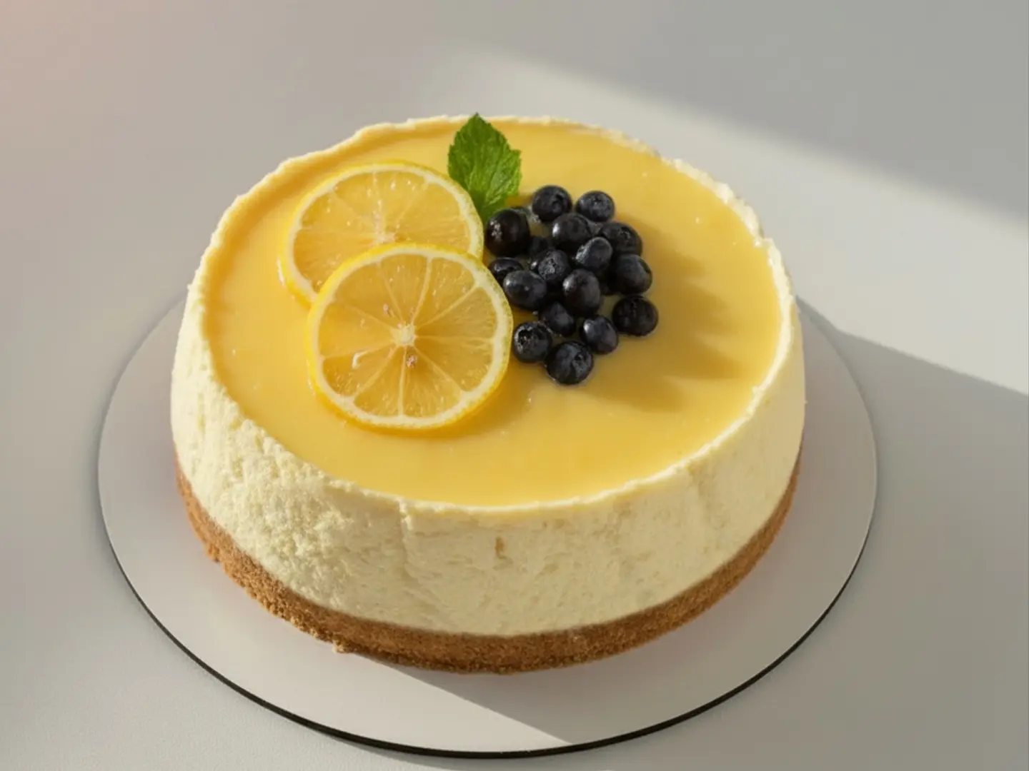 قالب كبير تشيزكيك الليمون