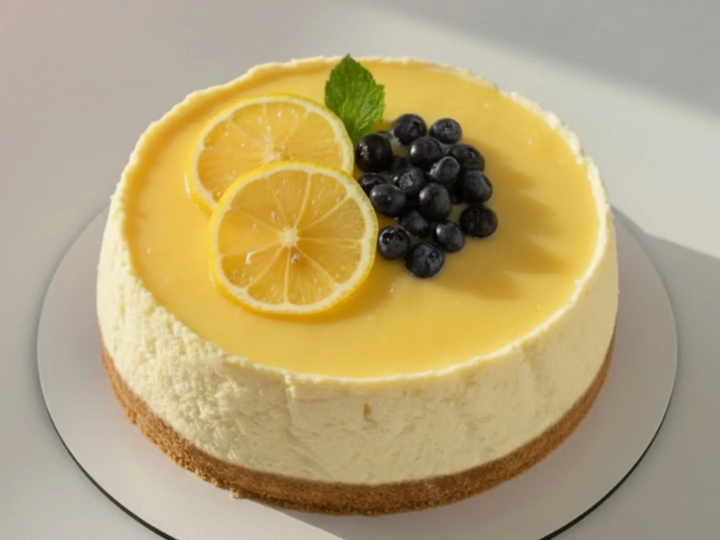 قالب صغير تشيزكيك الليمون