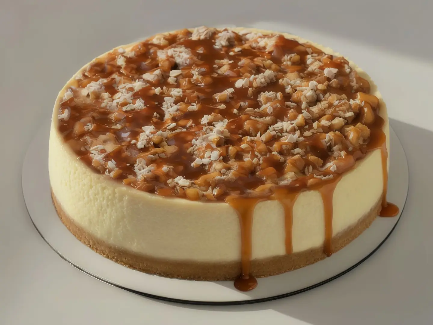 قالب صغير تشيزكيك التفاح المكرمل