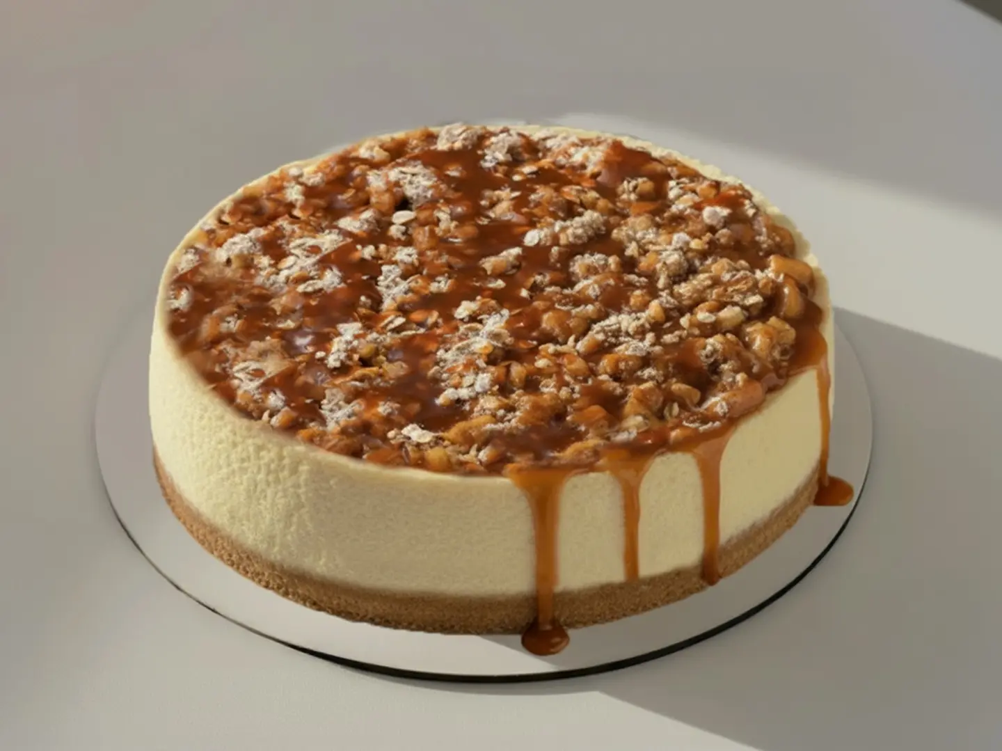 قالب كبير تشيزكيك التفاح المكرمل