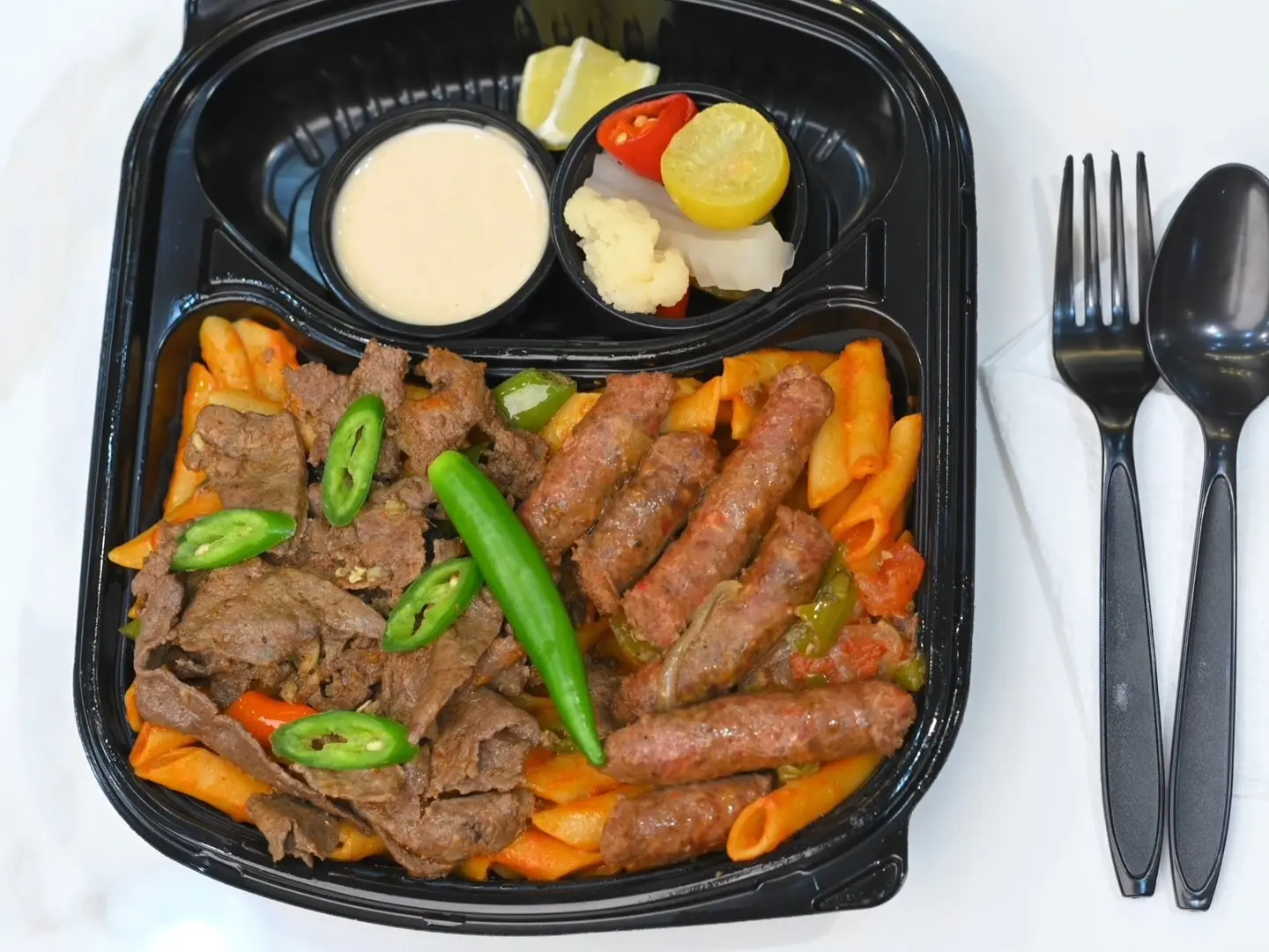 Liver And Sausage Mix Pasta