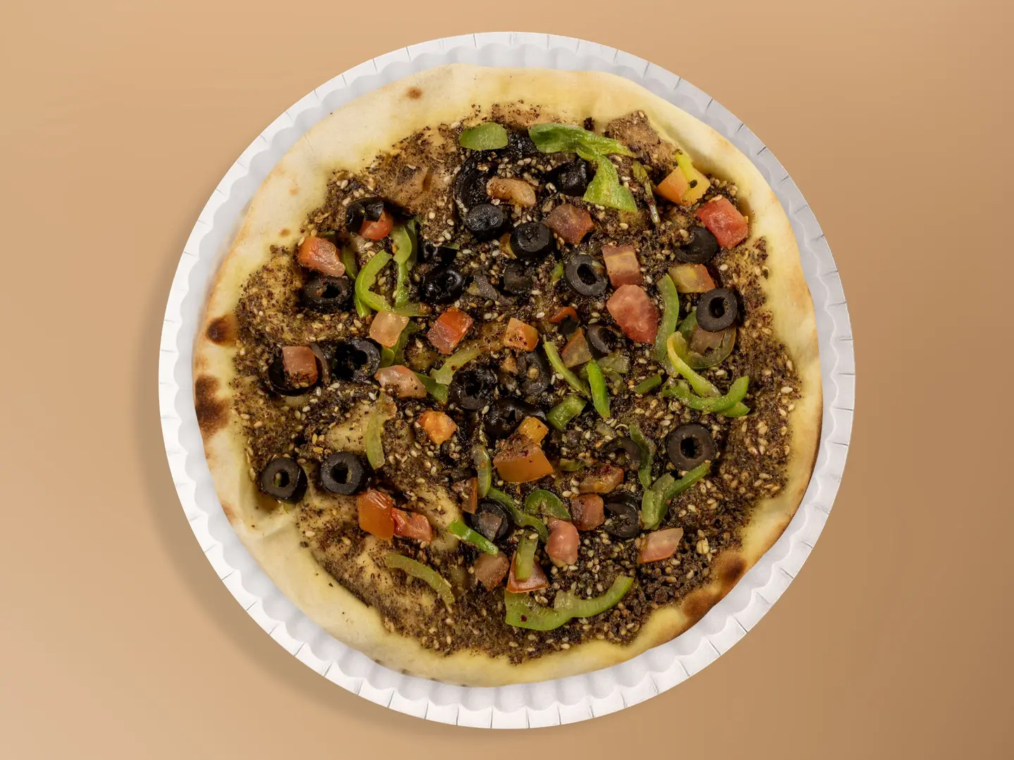 فطيرة فرن - زعتر بالخضار