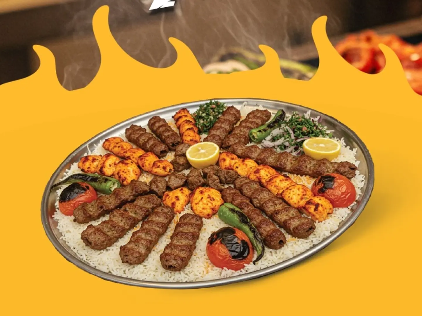 Half Kg Mixed Grill With 1 Person Rice