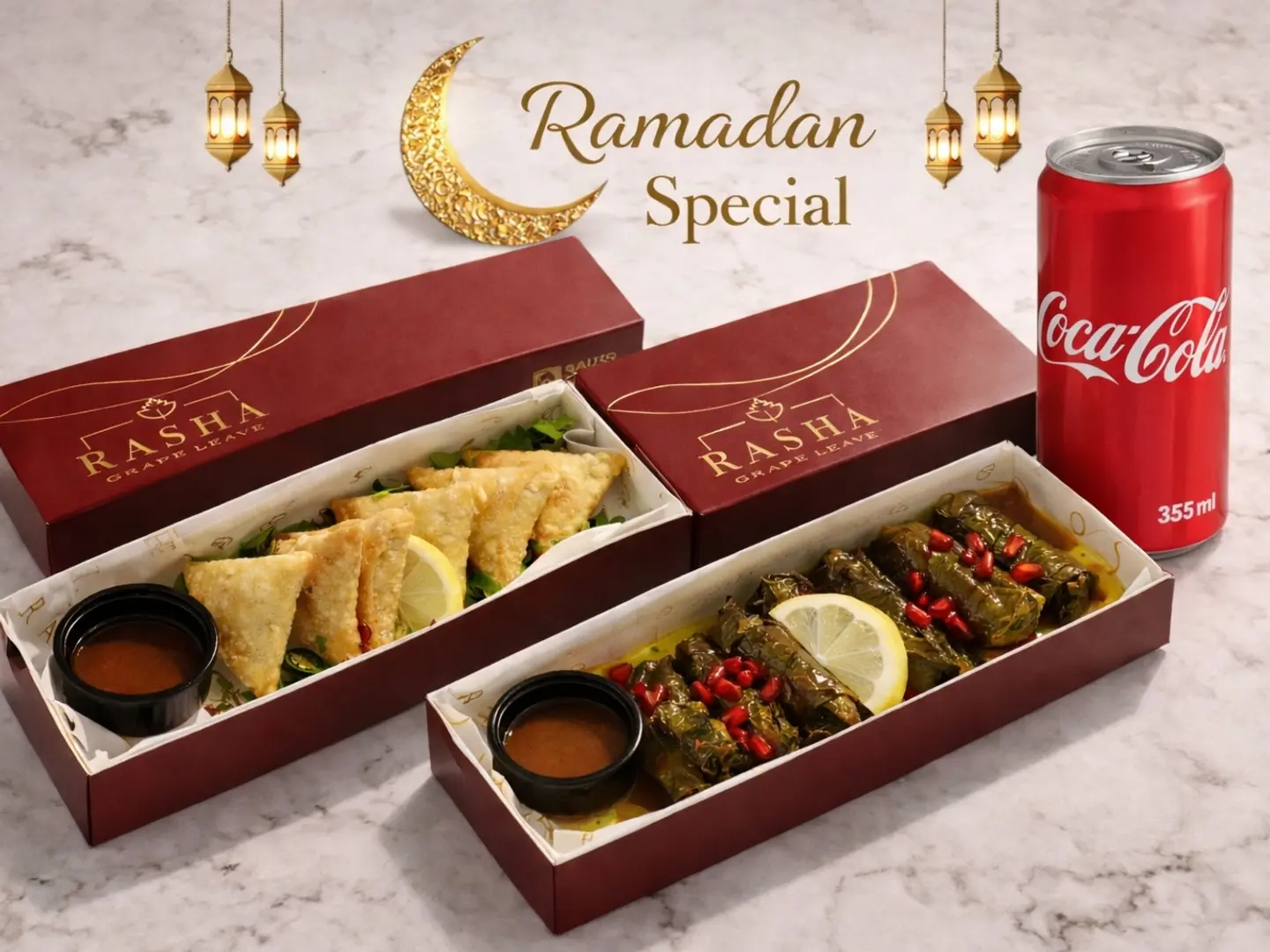 كومبو رمضان ( صحن سمبوسه ، صحن ورق عنب ، كولا )