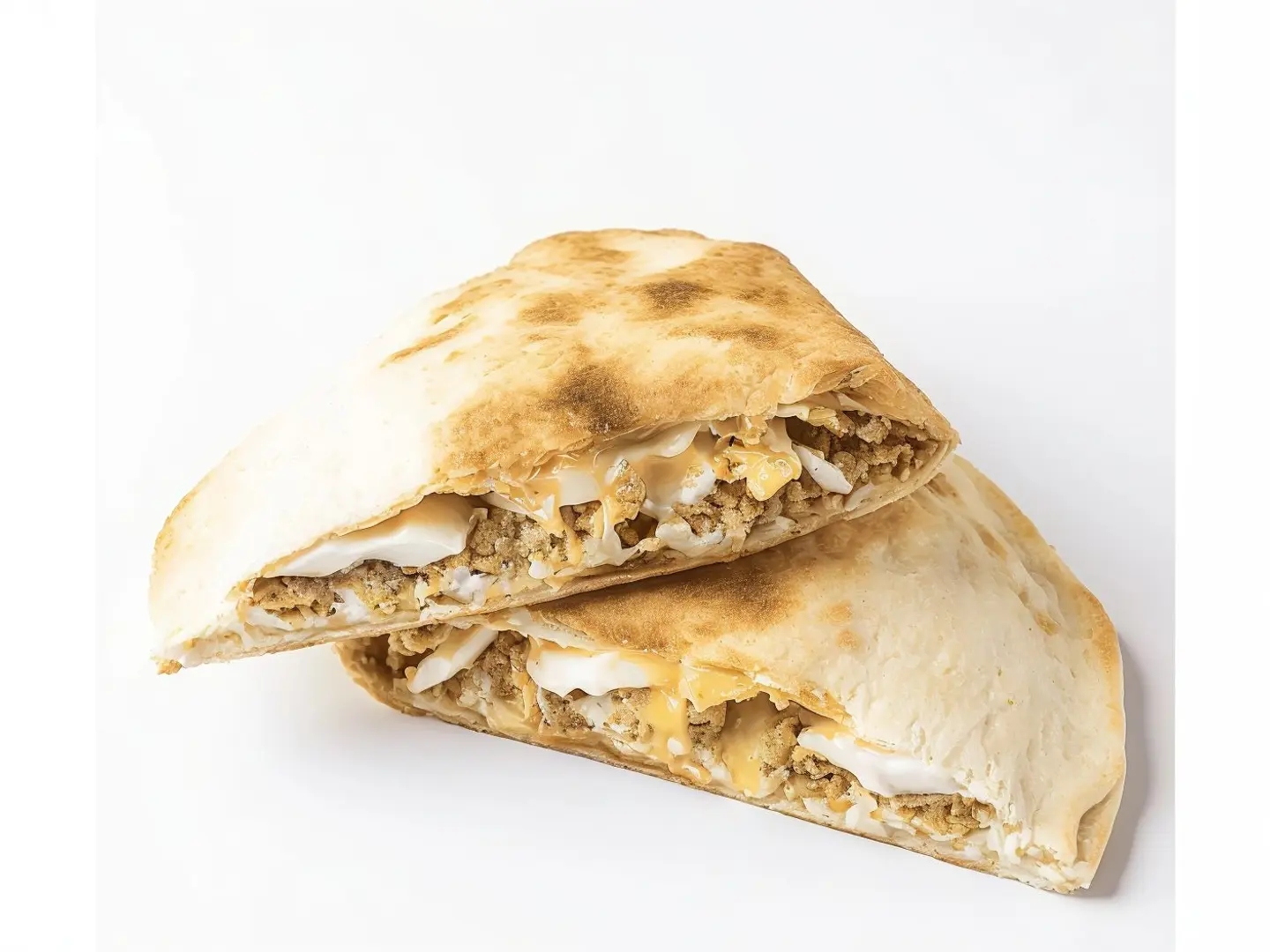 فطيرة فلافل بالبيض وجبنة الشيدر