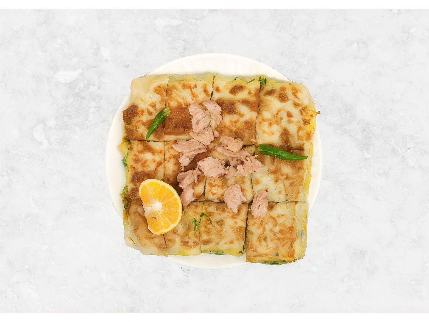 Mutabbak Tuna With Two Cheeses