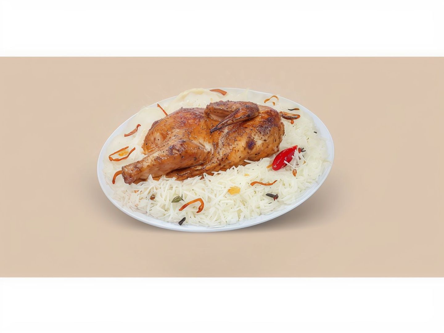 نصف حبة دجاج مظبي