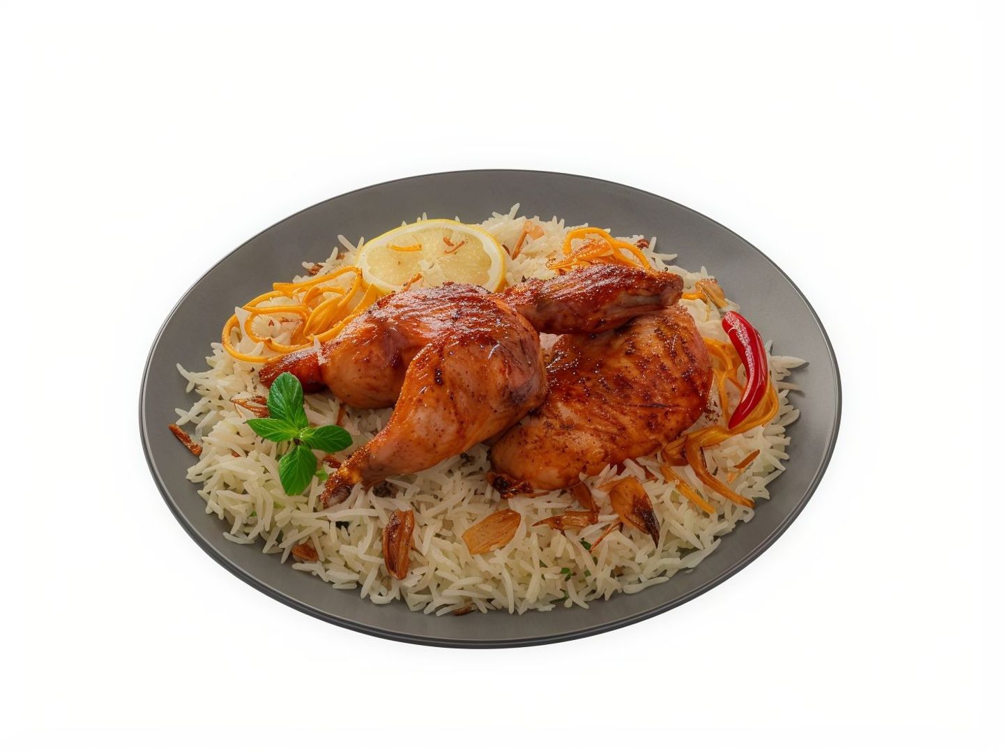 نص دجاج شوايه مع رز بشاور