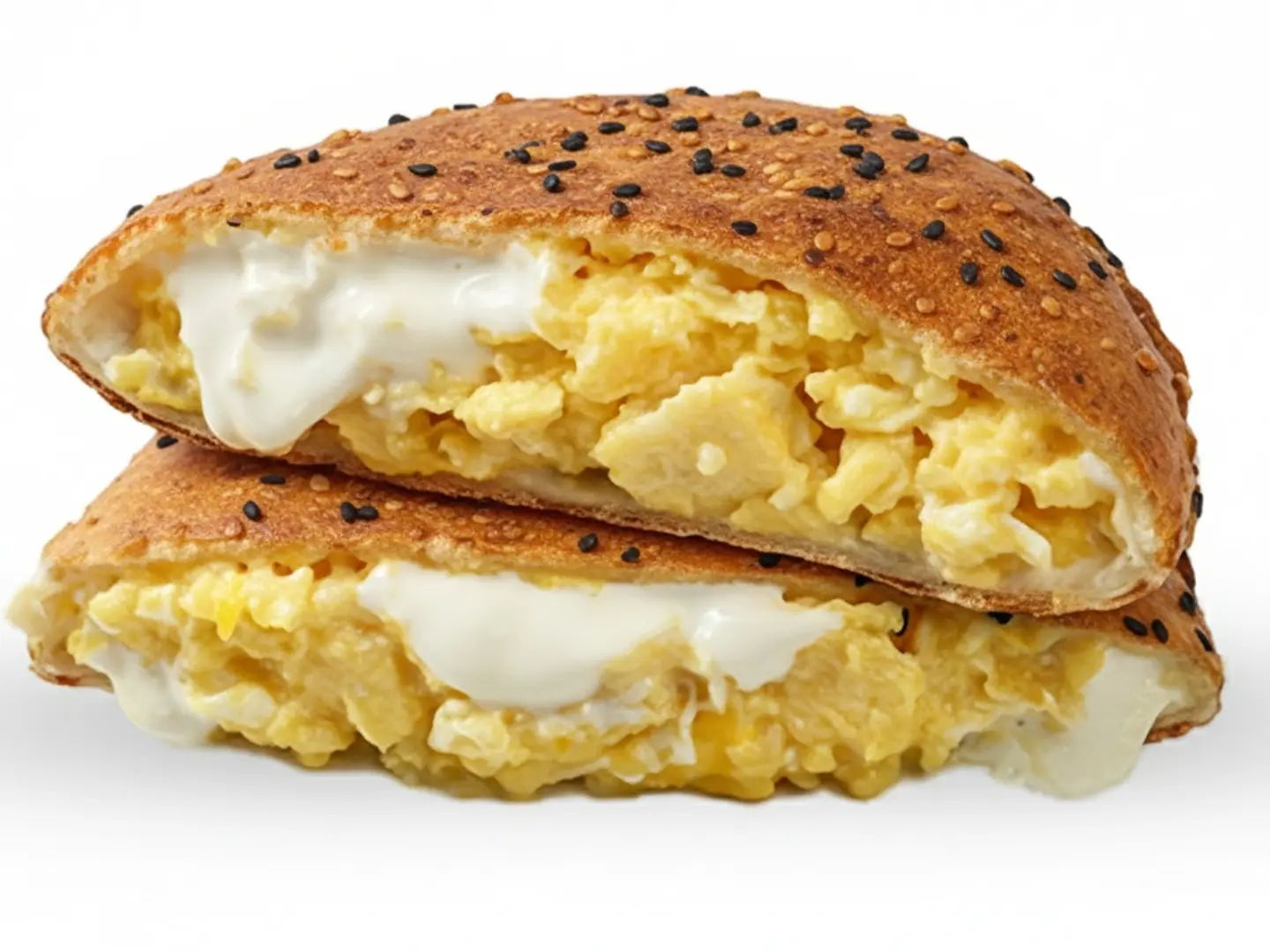 Fried Egg Pies With Cheese On Wheat