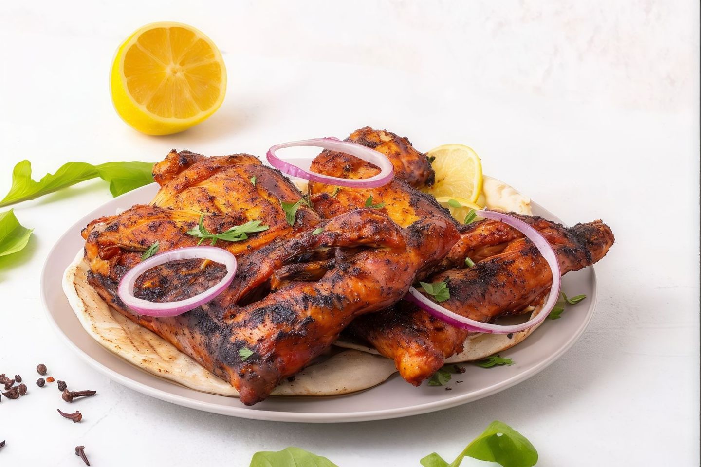 Half Chicken On Charcoal