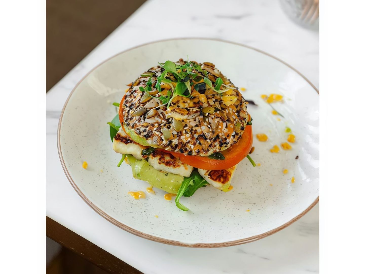 Grilled Halloumi Bagel