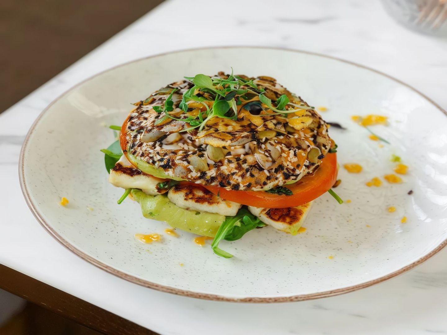 Grilled Halloumi Bagel