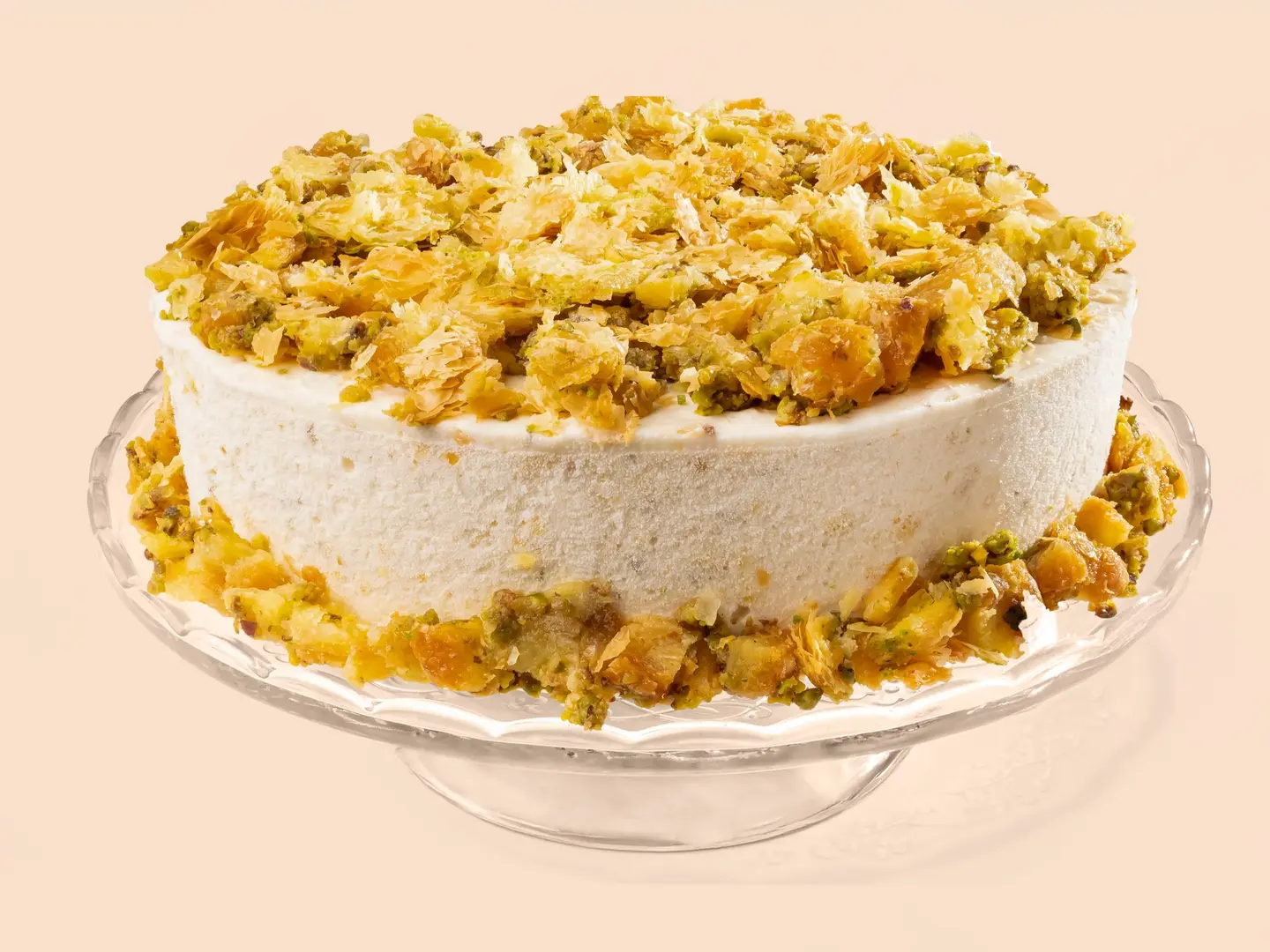 Pistachio Baklava Ice Cream Cake
