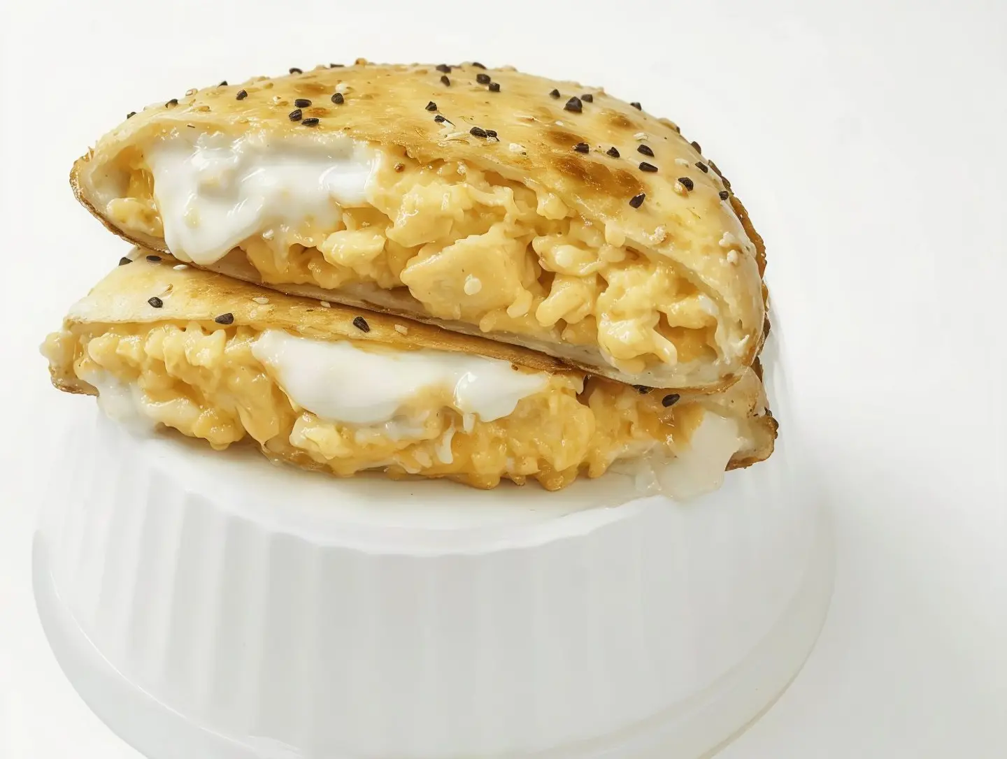 Round Fried Eggs With Cheese