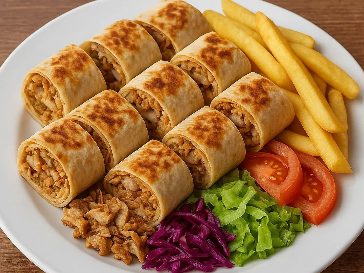 صحن شاورما شرائح