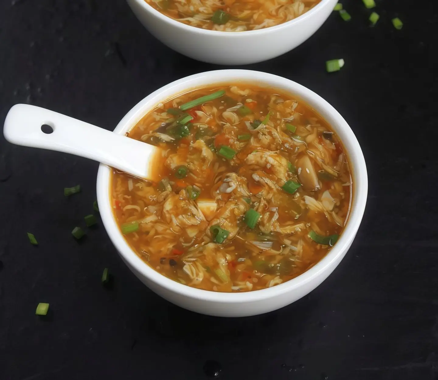 شوربة دجاج حارة و حامضة