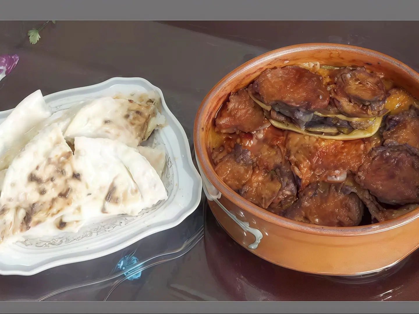 طاجن مسقعه باللحم