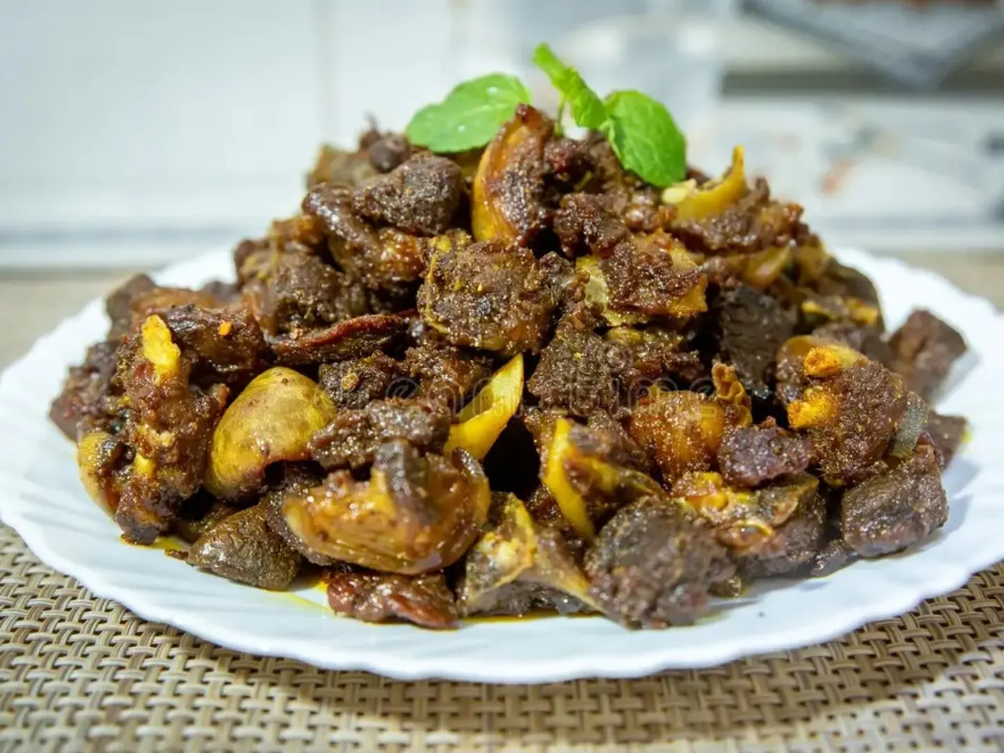 لحم ضأن مقلي - كبير