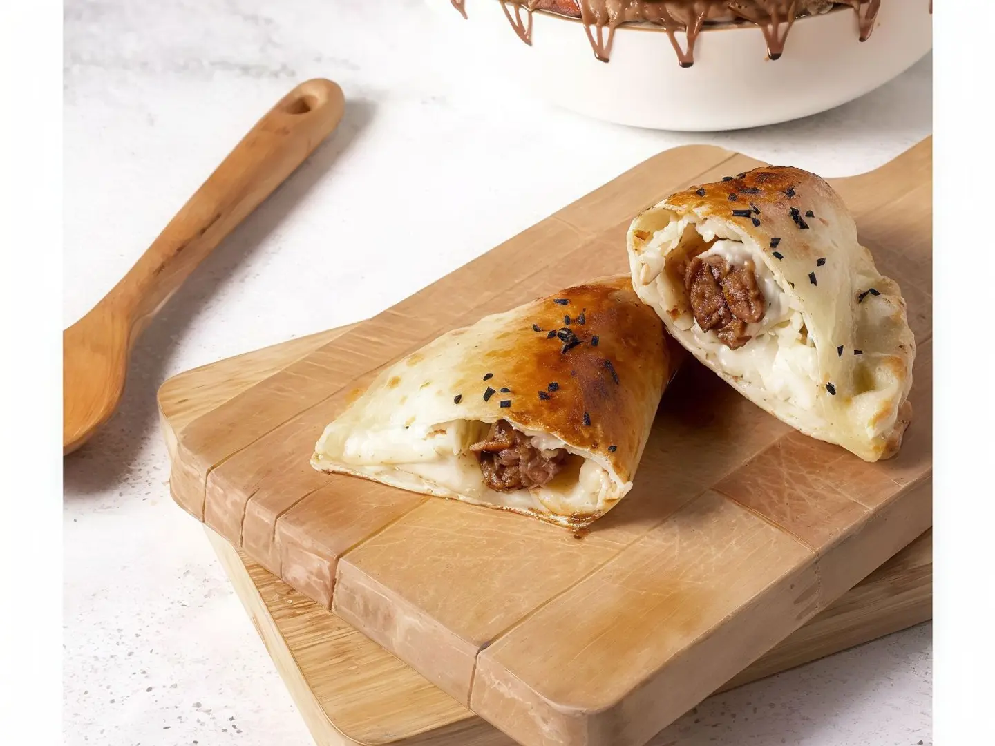 فطيرة كباب و لبنة