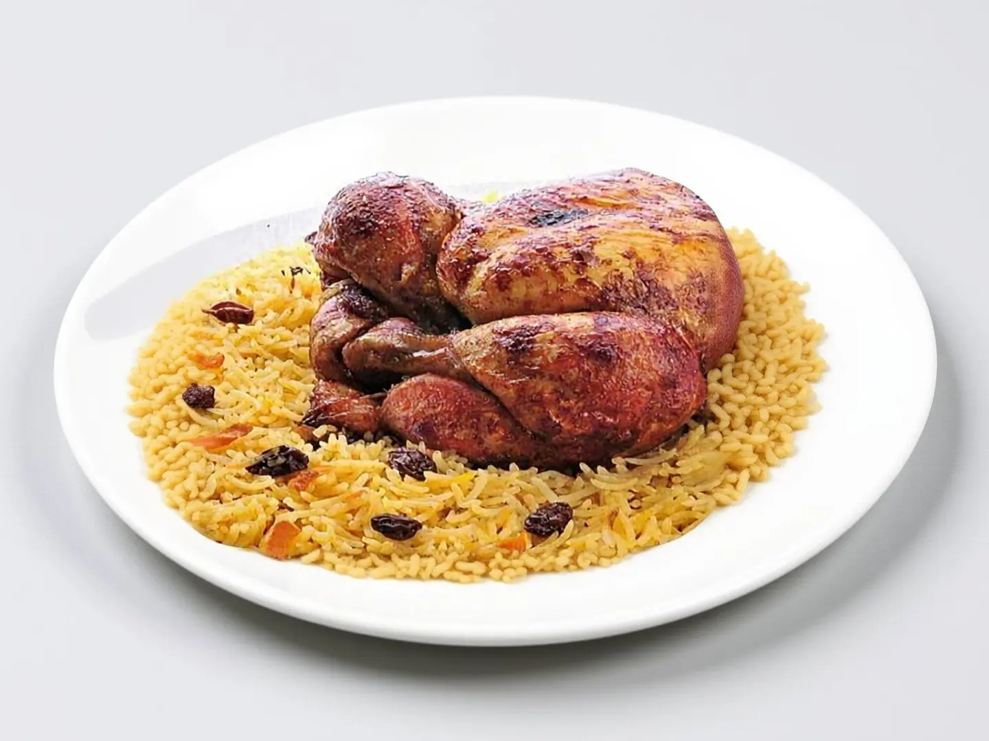 ربع حبة دجاج شواية مع الرز