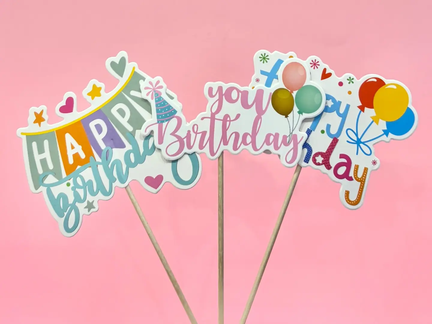 تغريسات البيرثداي الملونه