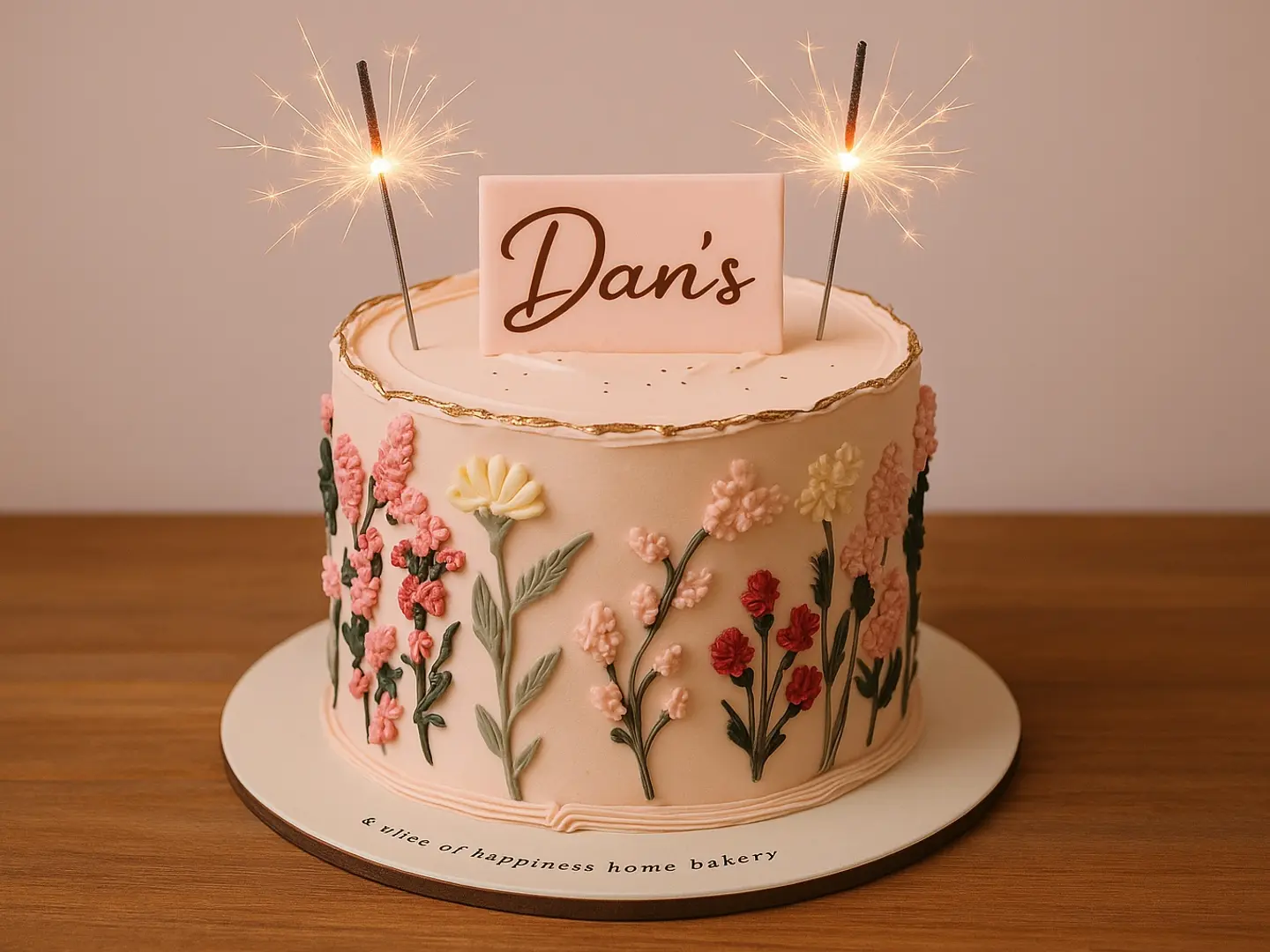 كيكة الزهور - ٦ اشخاص