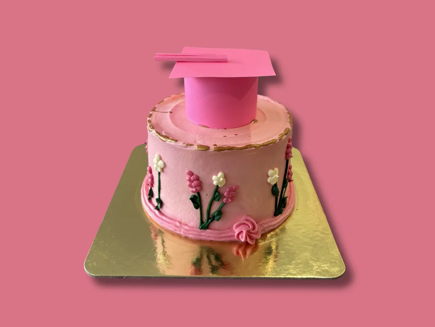 Flowers Graduation Cake