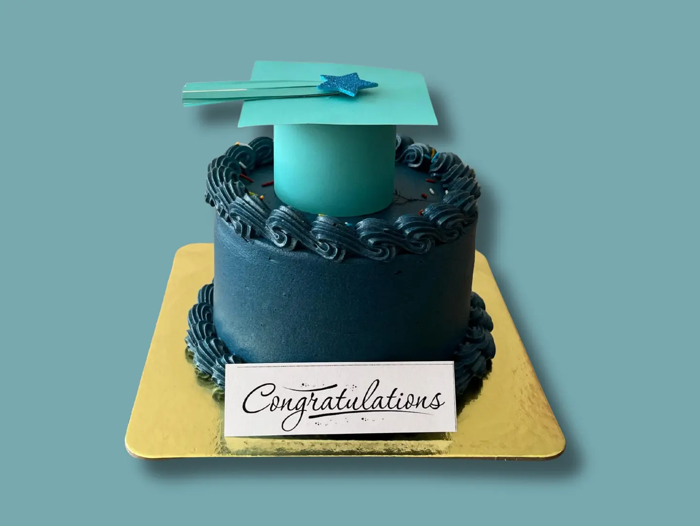 Navy Graduation Cake