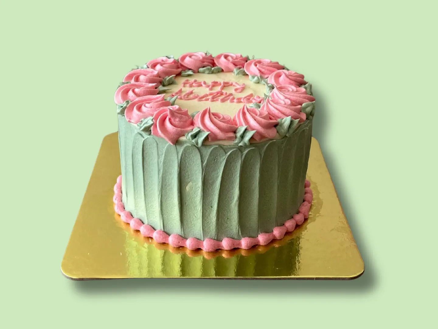 Pink Flowers Cake