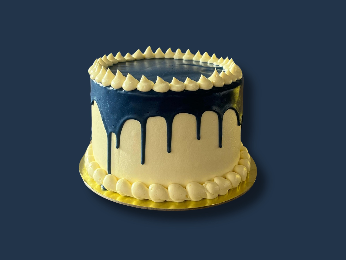Blue And White Cake