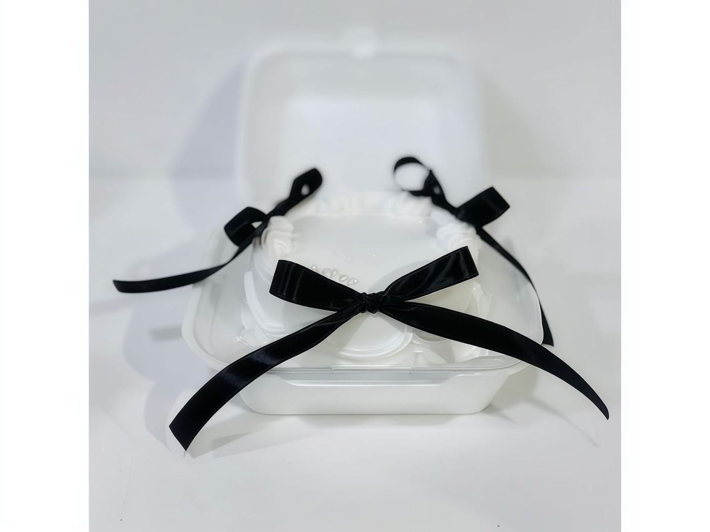 Chocolate Bento Black Ribbon Lunch Box Cake
